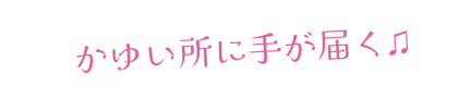 かゆい所に手が届く